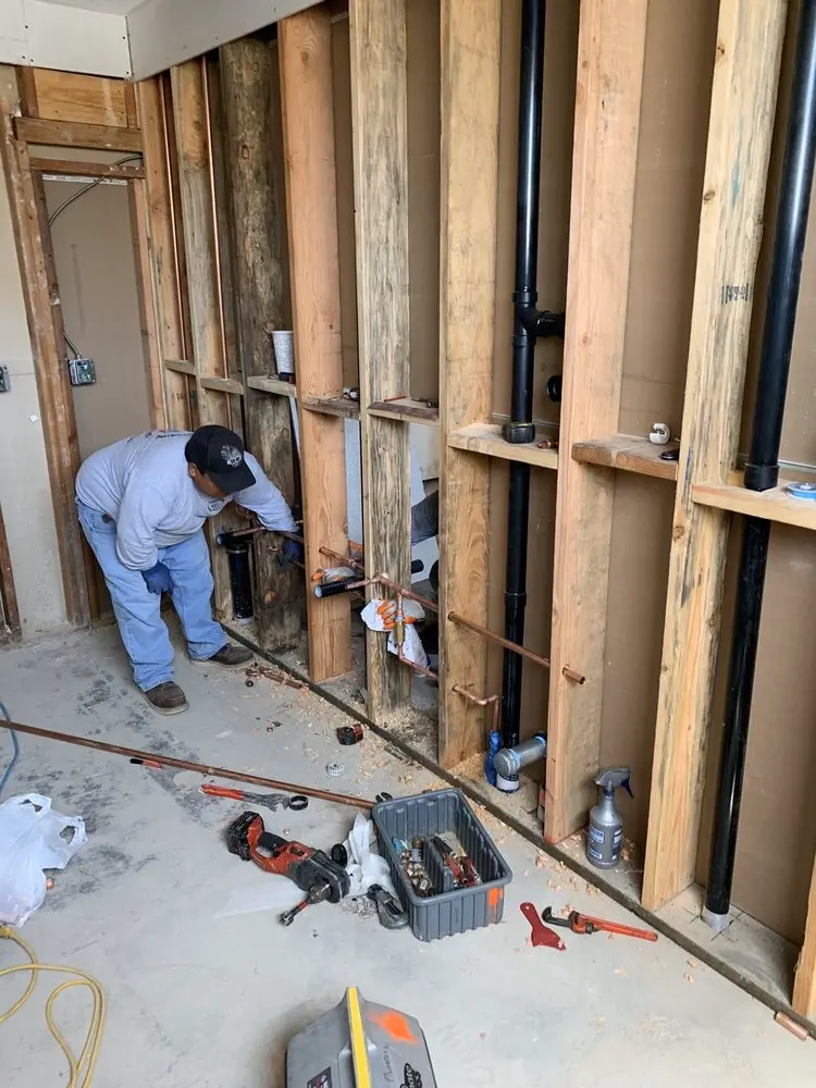 Commercial rough-in plumbing for Water Heater Replacement in Verona Station